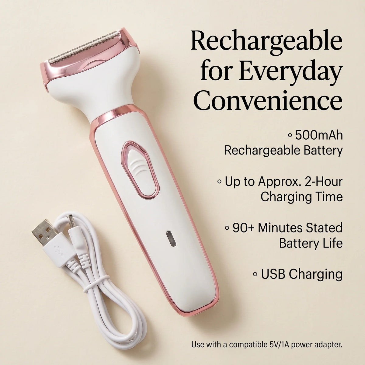 Women's Shaver & Trimmer Rechargeable Precision 4-in-1