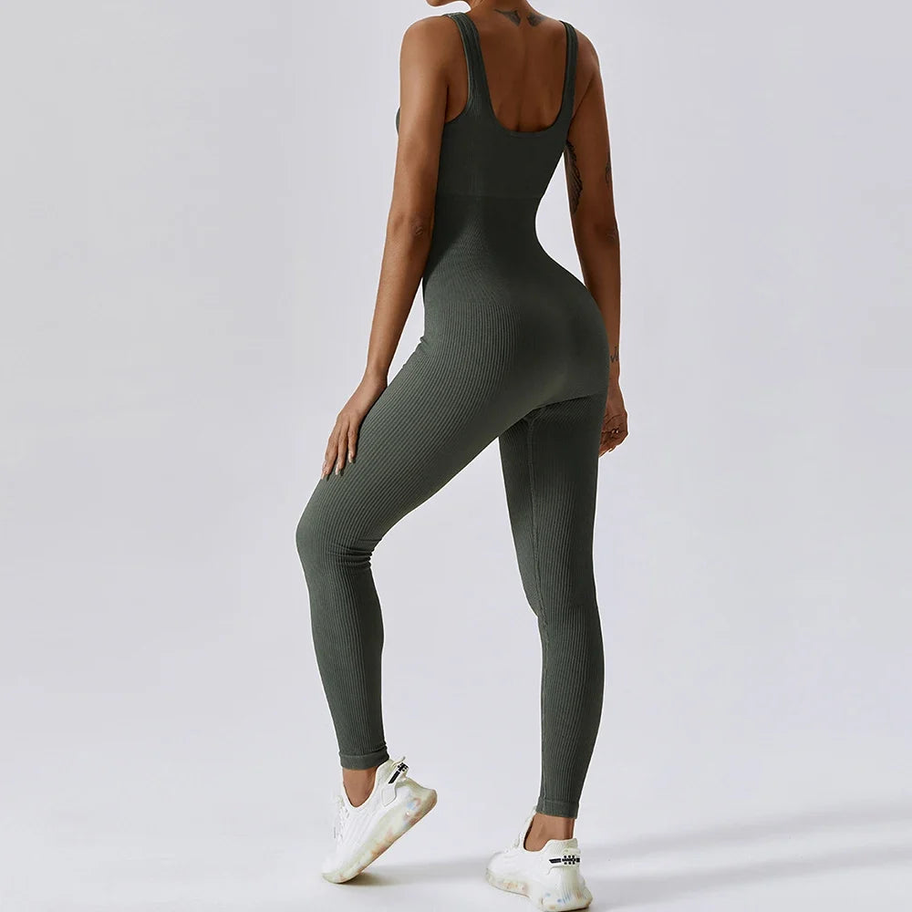 Women's Yoga Jumpsuit Seamless One-Piece Quick-Dry Stretch
