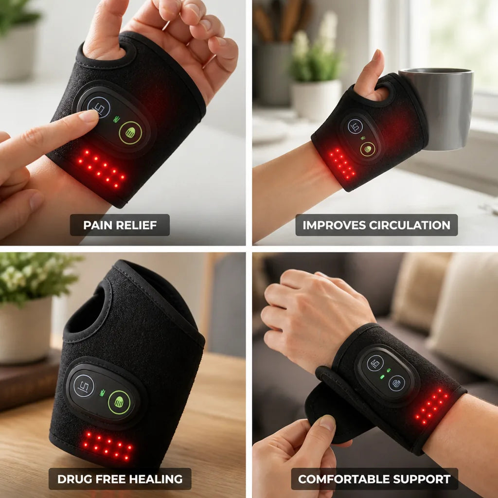 Wrist Brace Red Light Therapy Pain Relief
