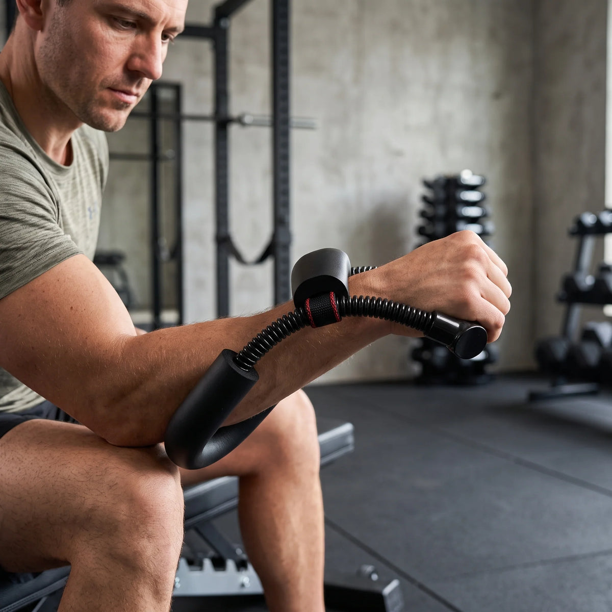 Wrist & Forearm Trainer Dual-Curl Padded Support