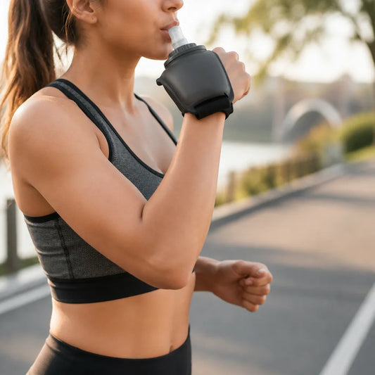 Wrist Hydration Bottle Food-Grade Silicone Bite Valve & Secure Strap