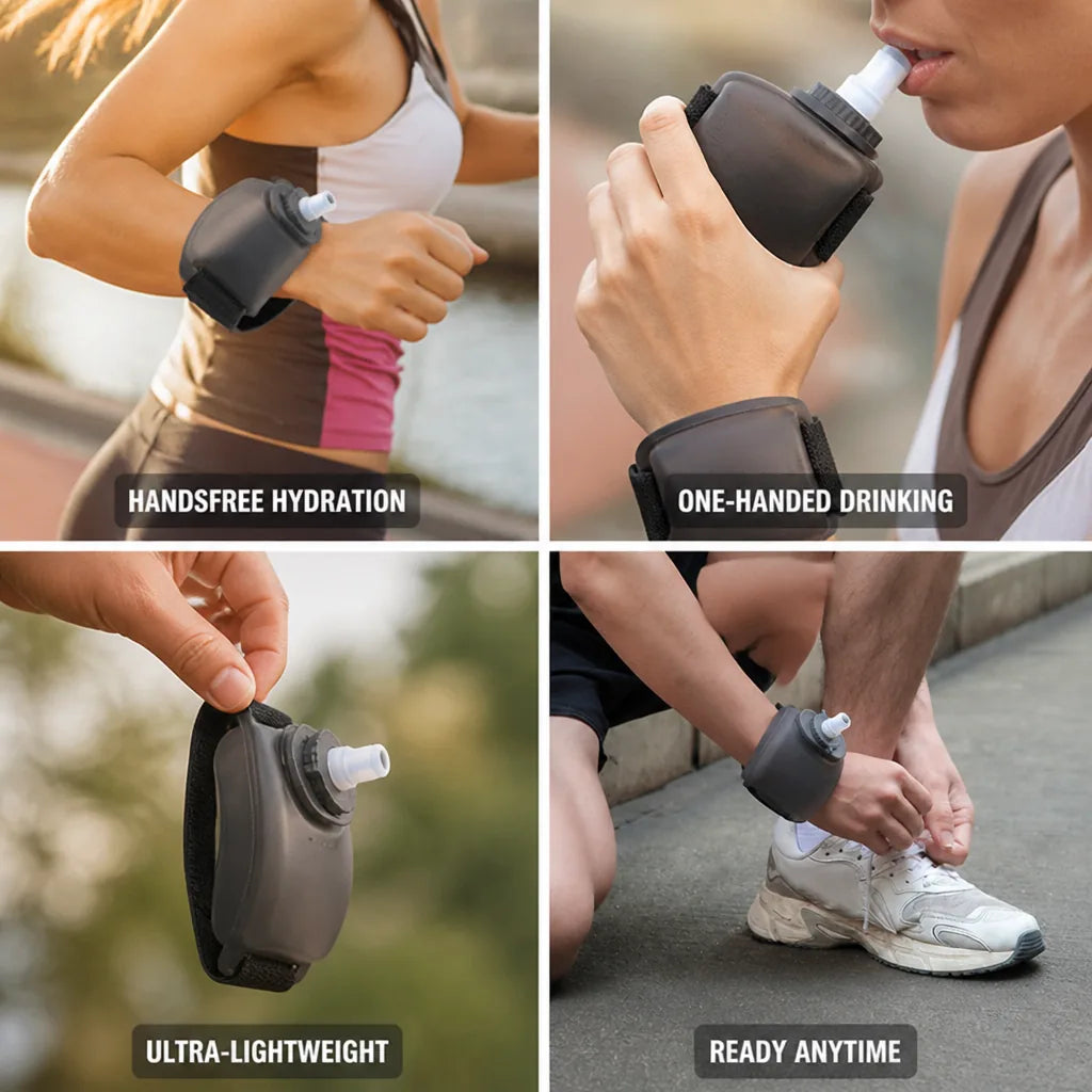 Wrist Hydration Bottle Handsfree Bite Valve 200 ml