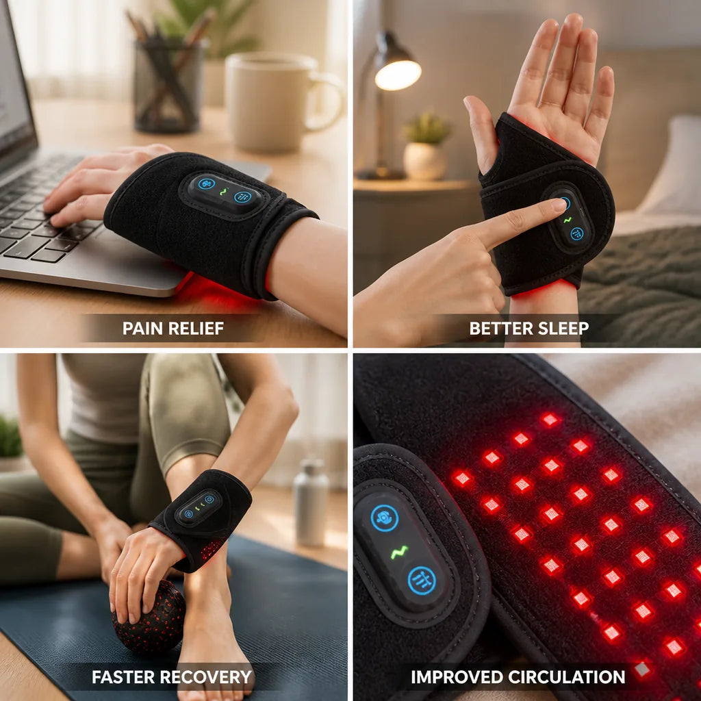 Wrist Light Therapy Wrap Red & Infrared Pain Relief
