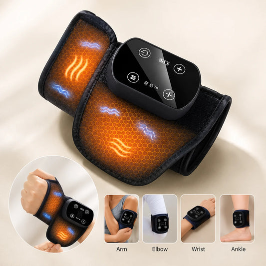 Wrist Massager Cordless Heat & Vibration Adjustable Fit