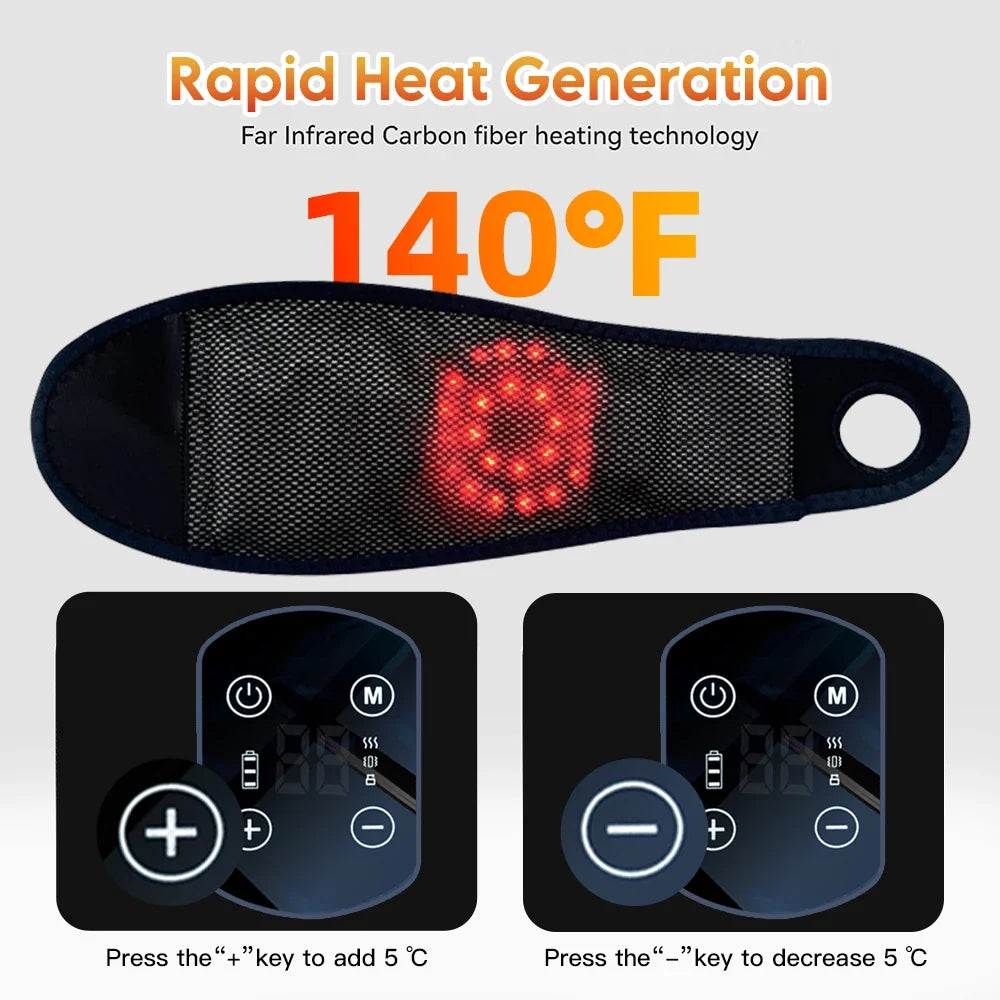 Wrist Massager Cordless Heat & Vibration Adjustable Fit