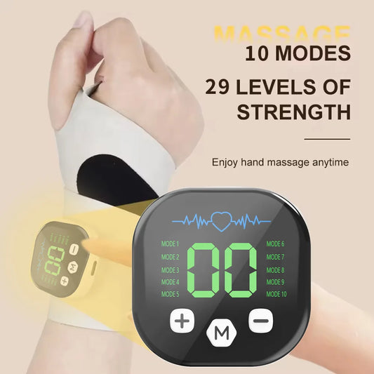 Wrist Massager Cordless USB Rechargeable 10 Massage Modes