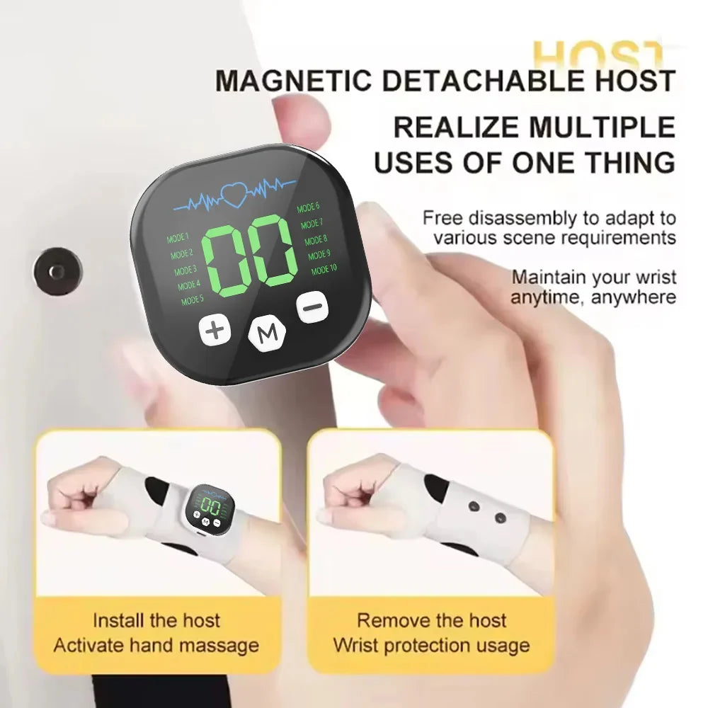Wrist Massager Cordless USB Rechargeable 10 Massage Modes