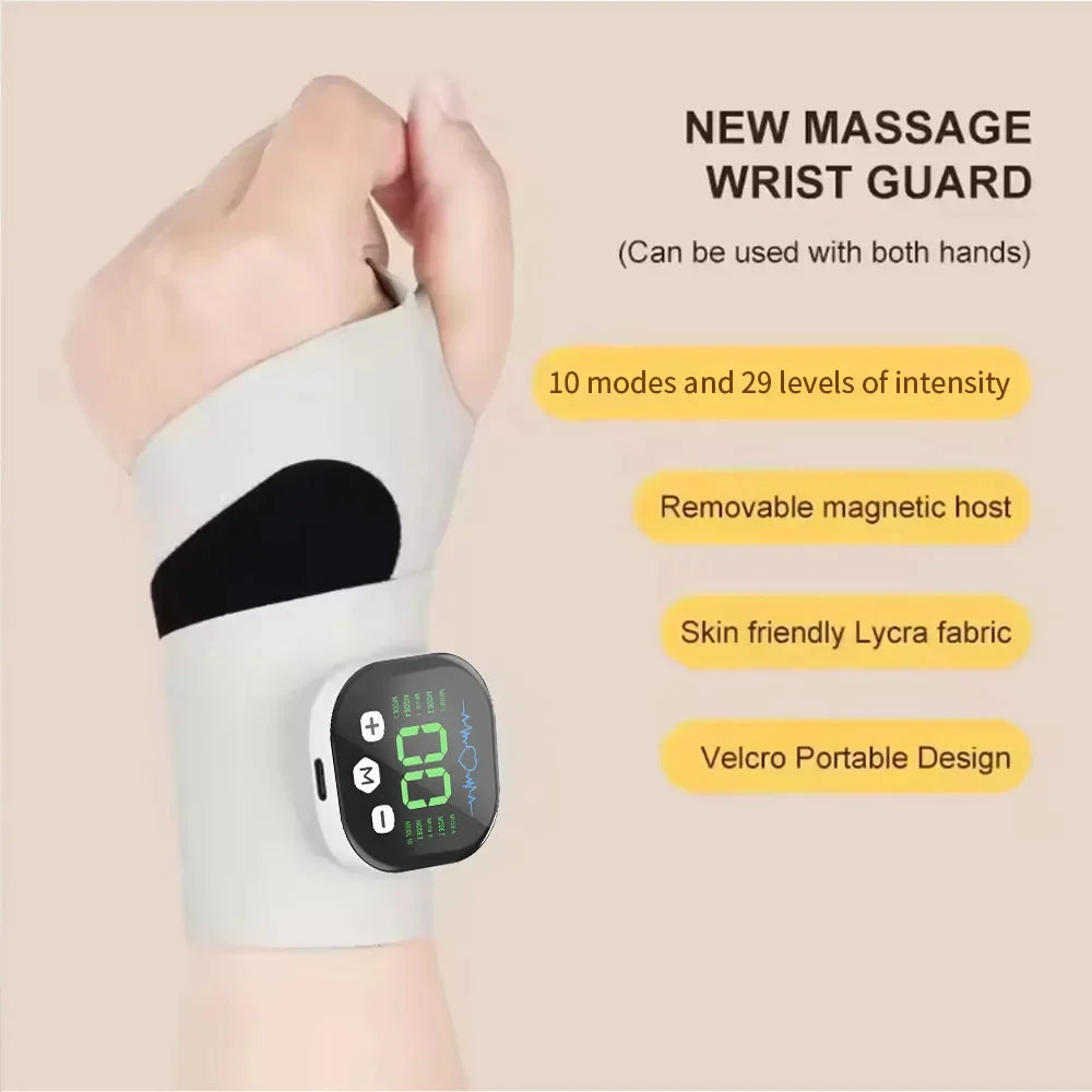Wrist Massager Cordless USB Rechargeable 10 Massage Modes
