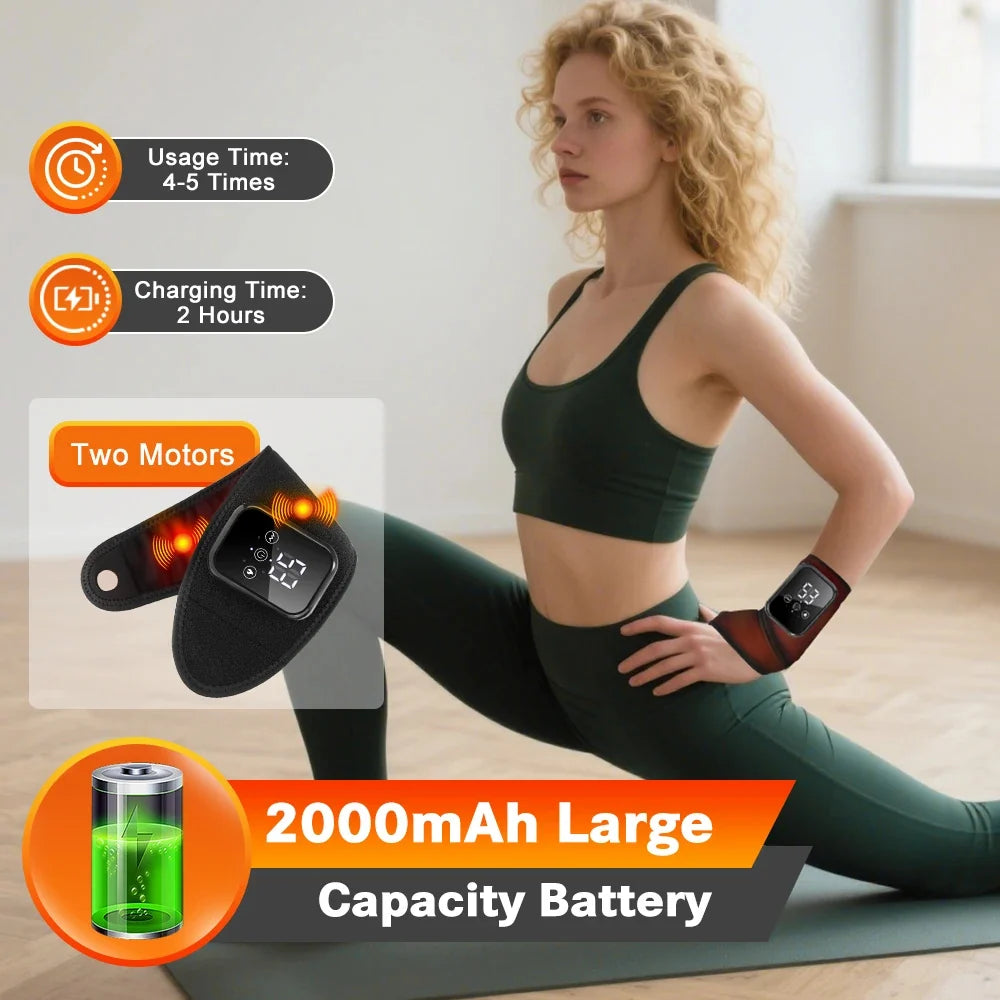 Wrist Massager Heat & Vibration Adjustable Strap