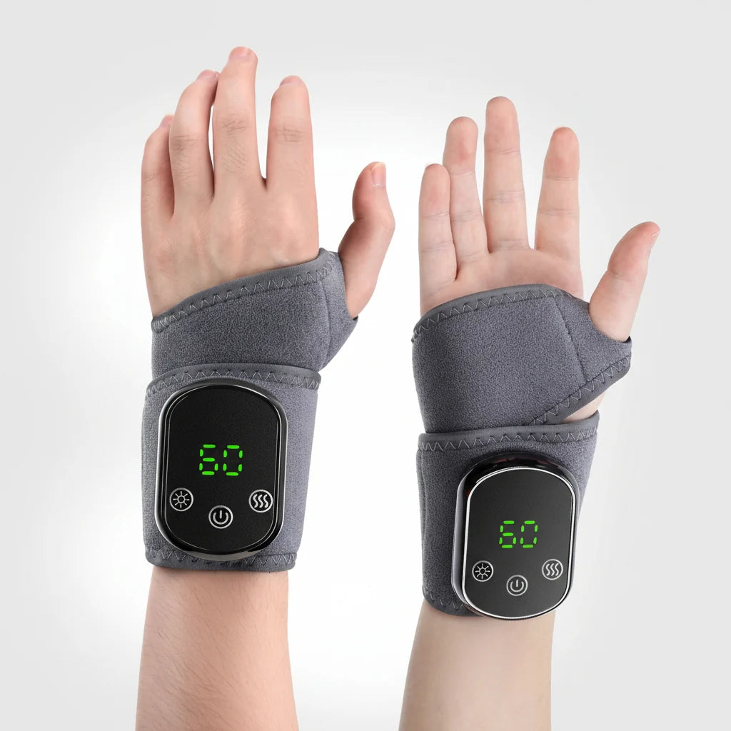 Wrist Massager Heat & Vibration Adjustable Strap