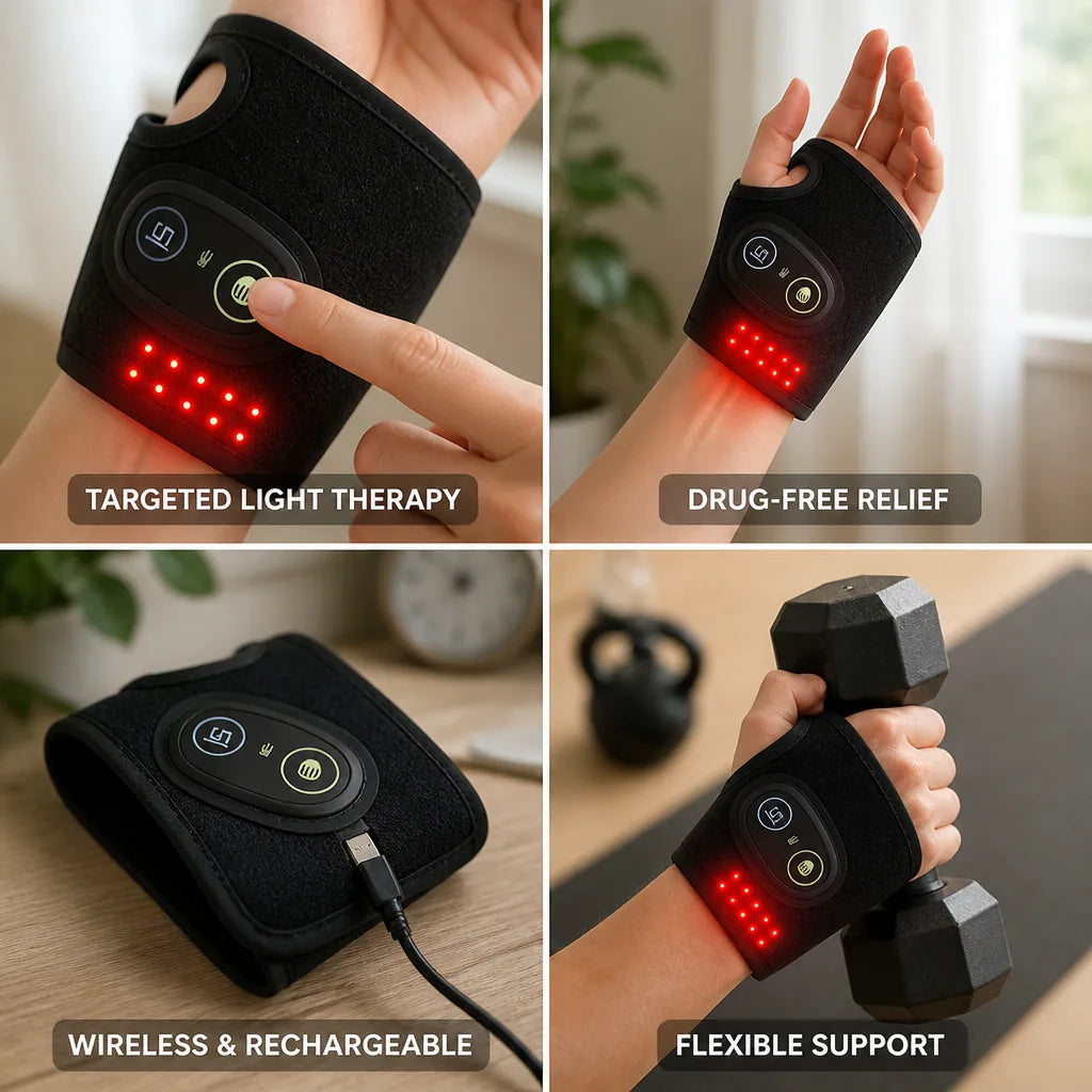 Wrist Wrap Light Therapy & Adjustable Support