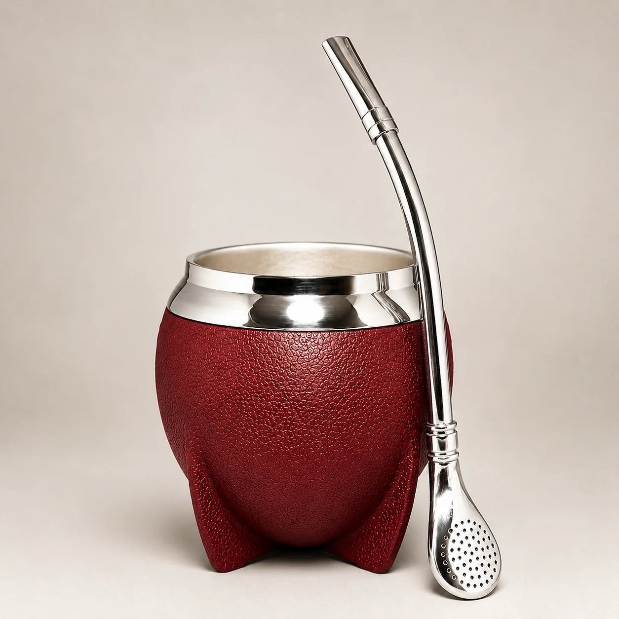 Yerba Mate Gourd Insulated Stainless Steel Removable Bombilla