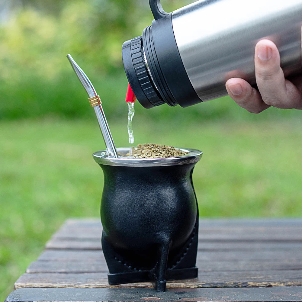 Yerba Mate Gourd Porcelain With Straw & Brush