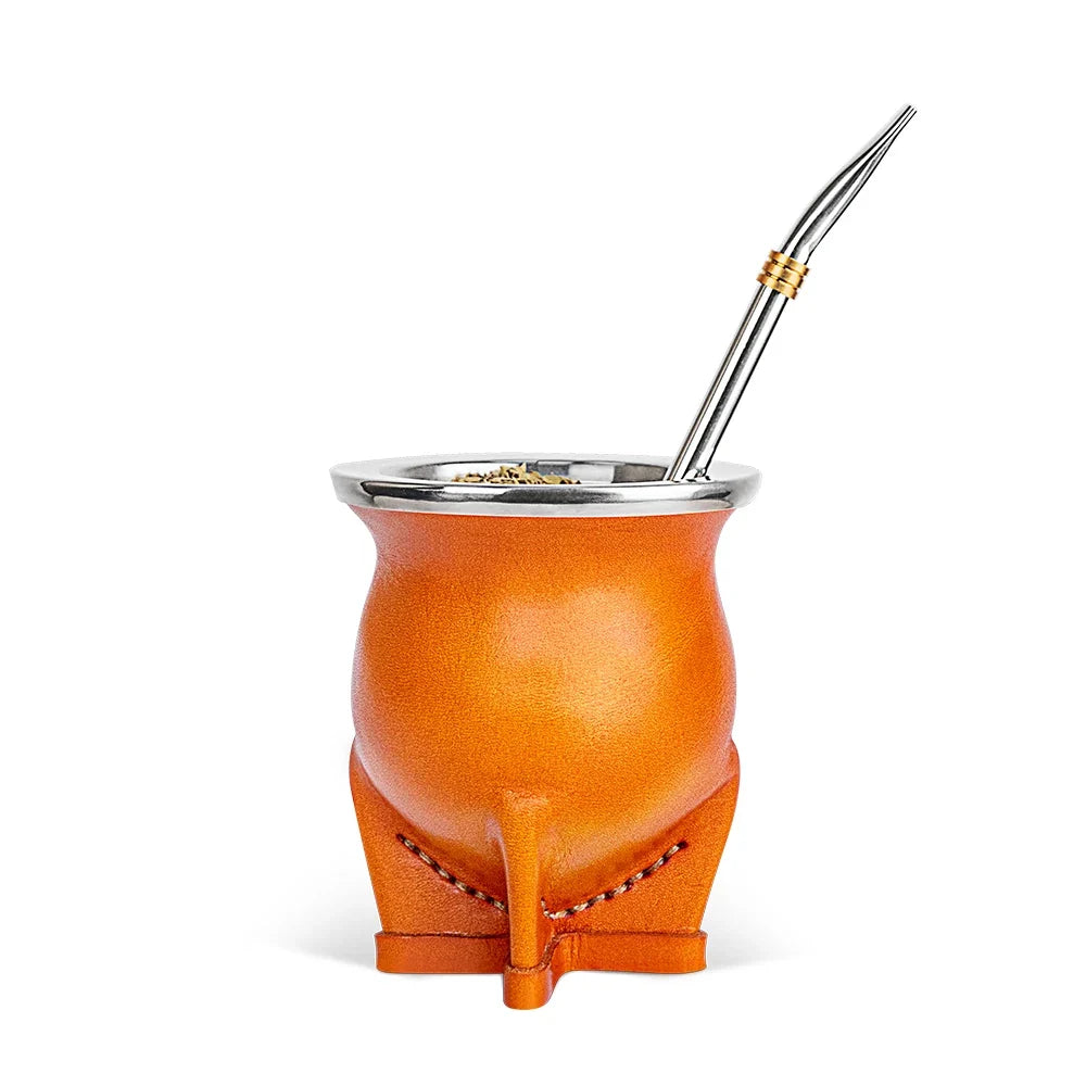 Yerba Mate Gourd Porcelain With Straw & Brush