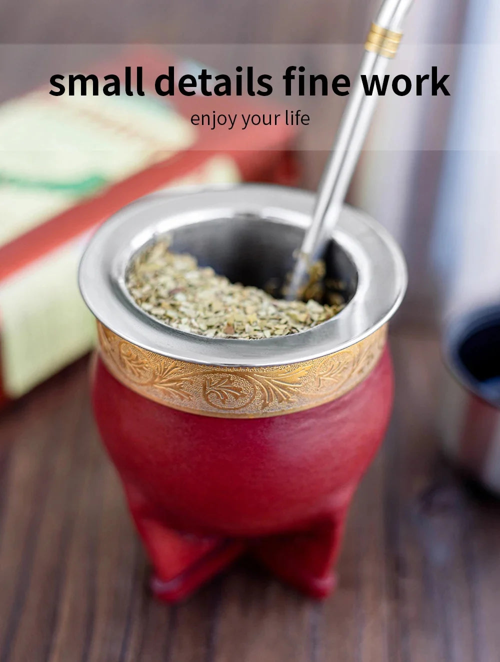 Yerba Mate Set Stainless Steel Reusable Bombilla & Brush