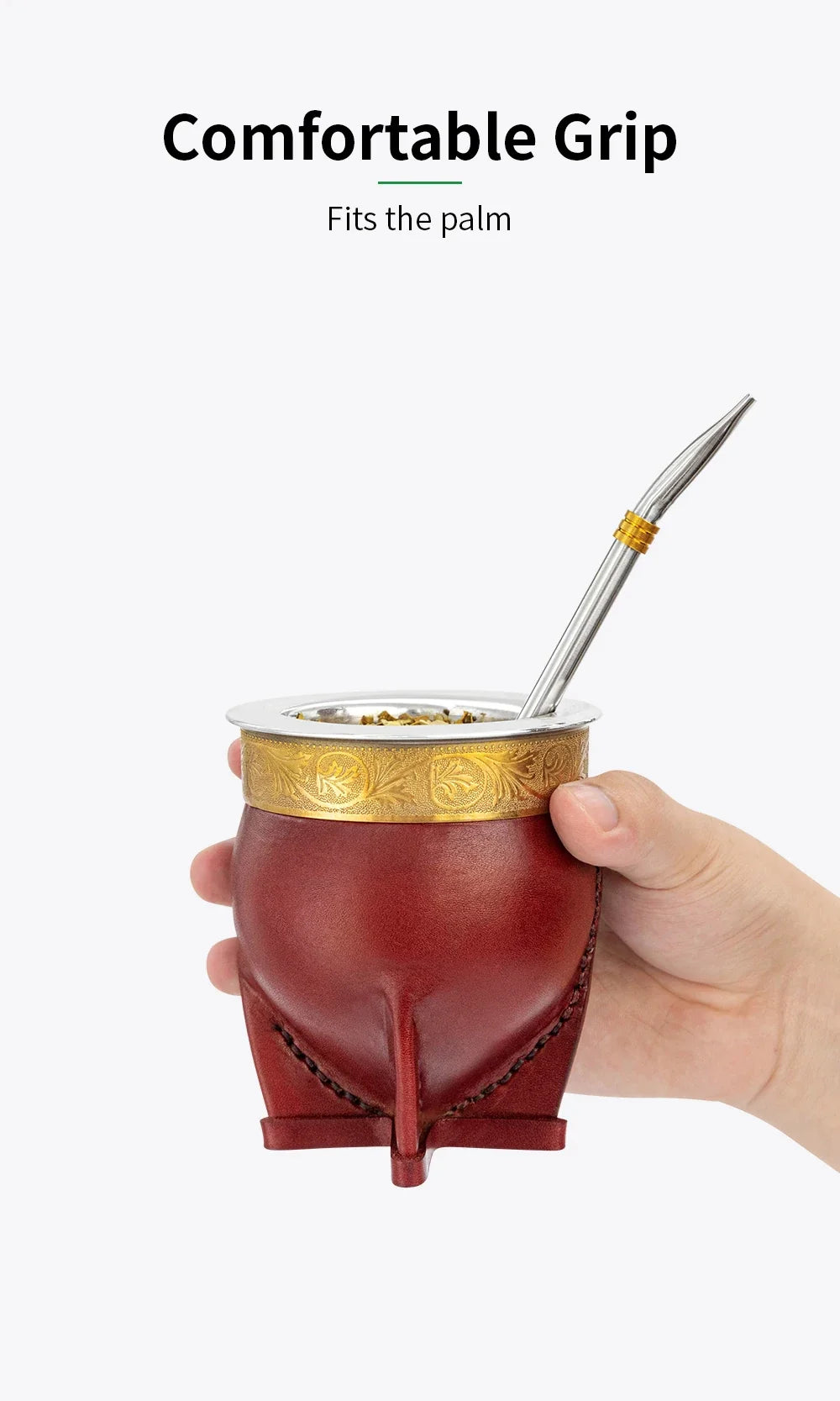 Yerba Mate Set Stainless Steel Reusable Bombilla & Brush