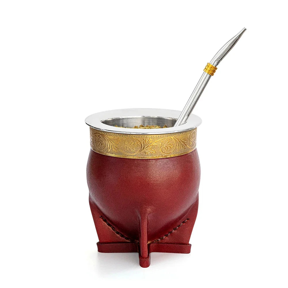 Yerba Mate Set Stainless Steel Reusable Bombilla & Brush