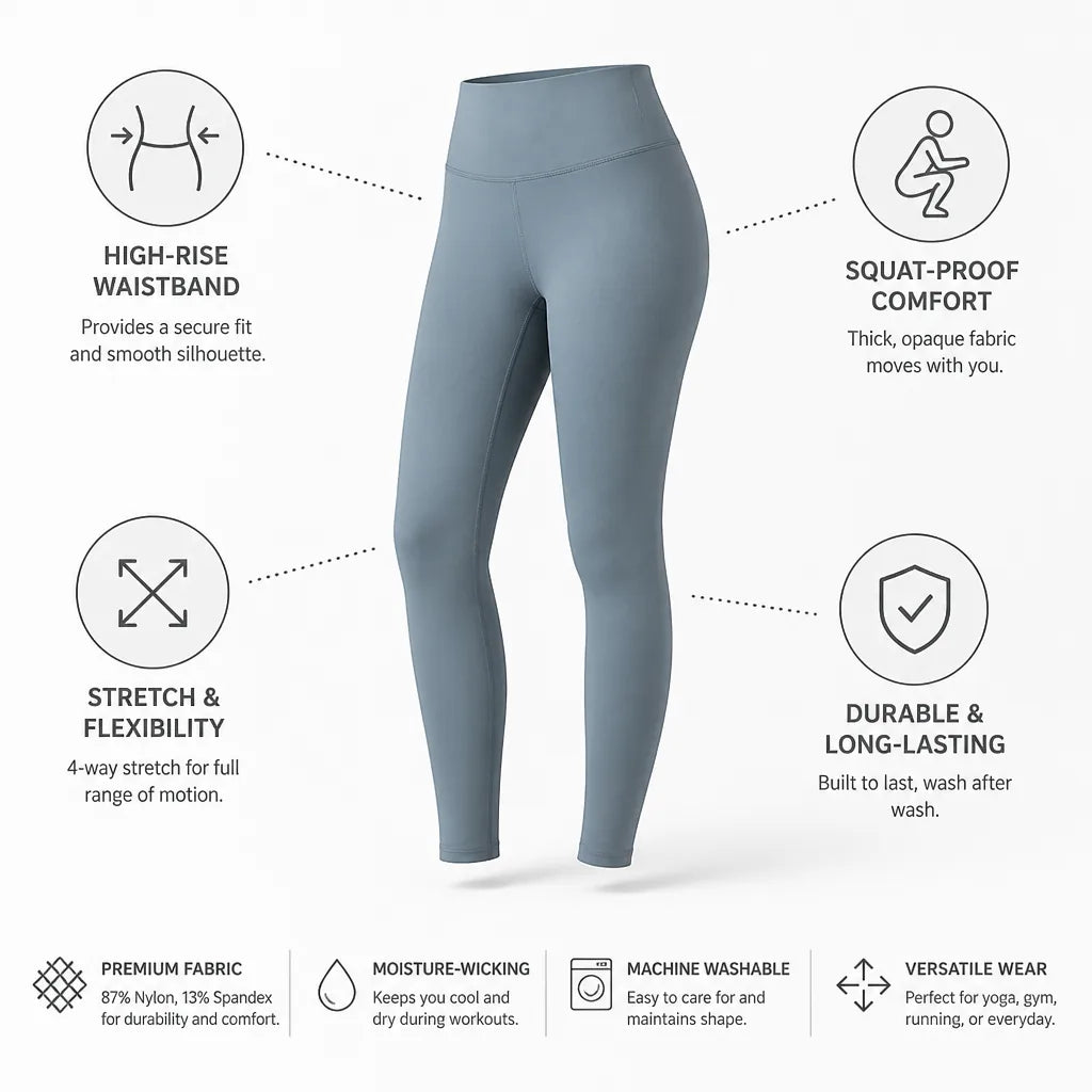Yoga Leggings High-Rise Compression Squat-Proof