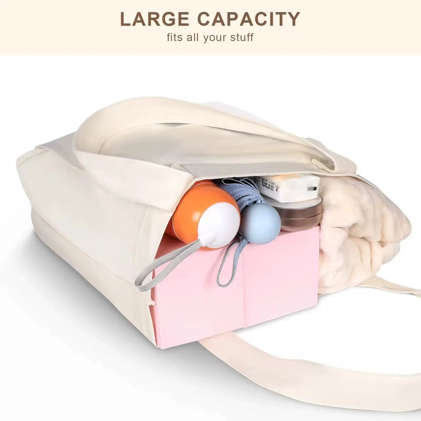 Yoga Mat Carry Bag Canvas Adjustable Strap Extra Storage