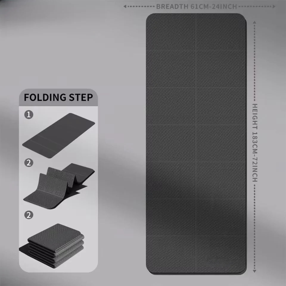 Yoga Mat Foldable Portable & Lightweight