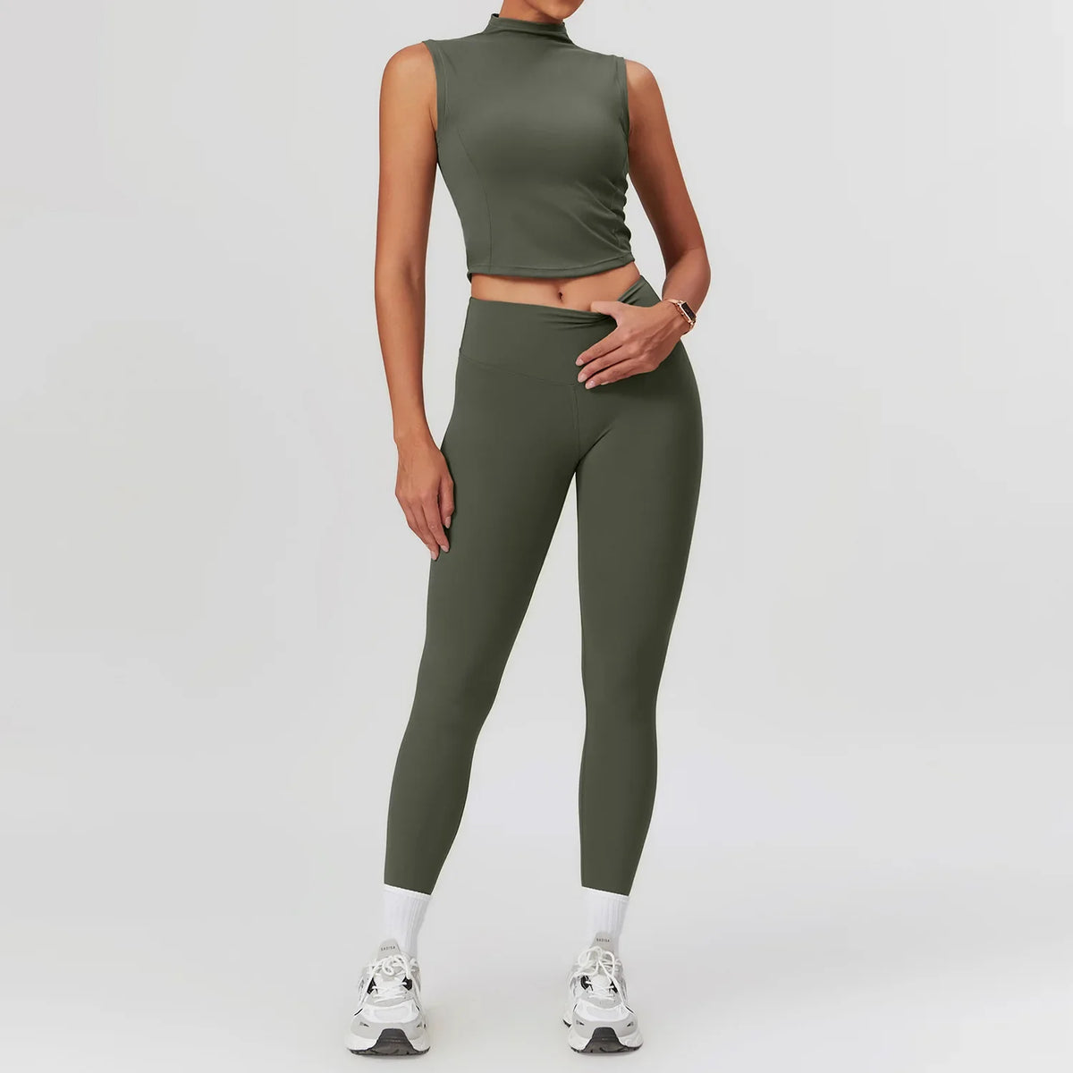 Yoga Set Quick-Dry Sports Bra & High-Waist Leggings