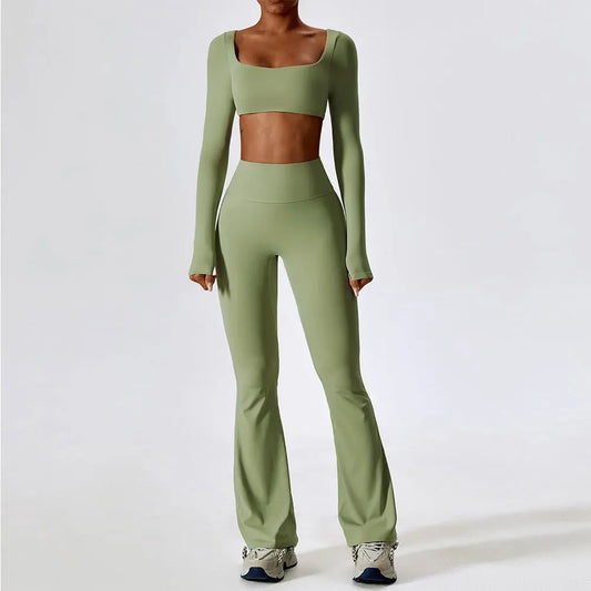 Yoga Set Seamless Breathable Compression Bra & Leggings