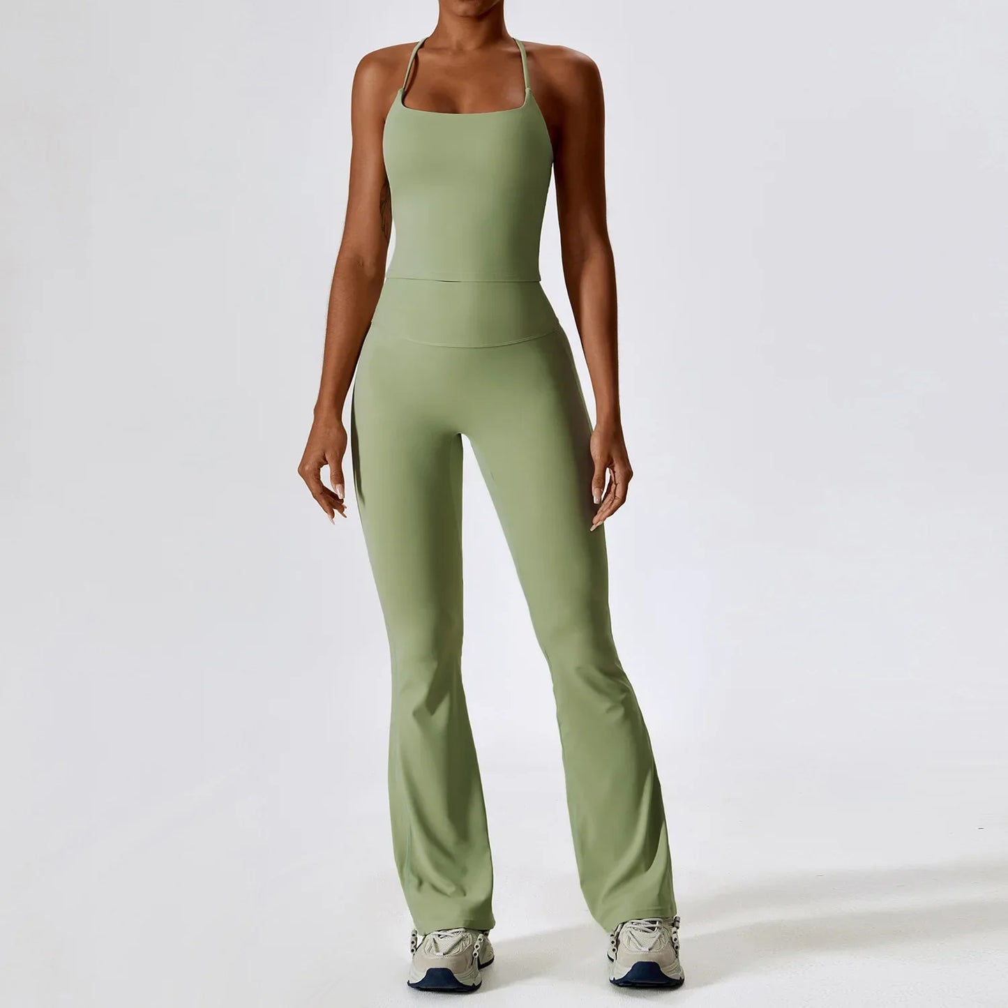 Yoga Set Seamless Breathable Compression Bra & Leggings