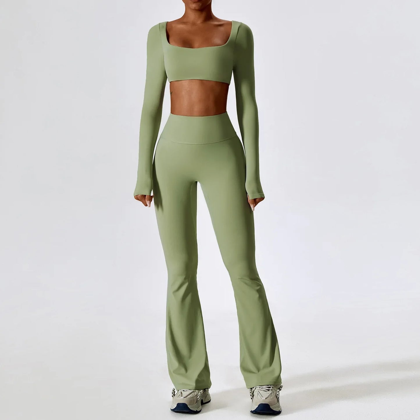 Yoga Set Seamless Breathable Compression Bra & Leggings