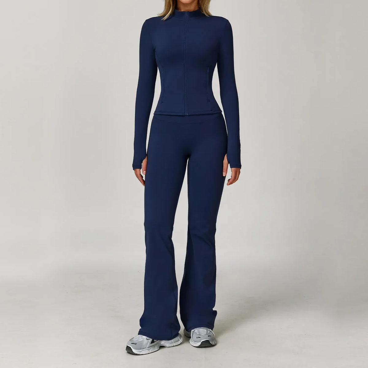 Yoga Set Seamless Long Sleeve Quick-Dry