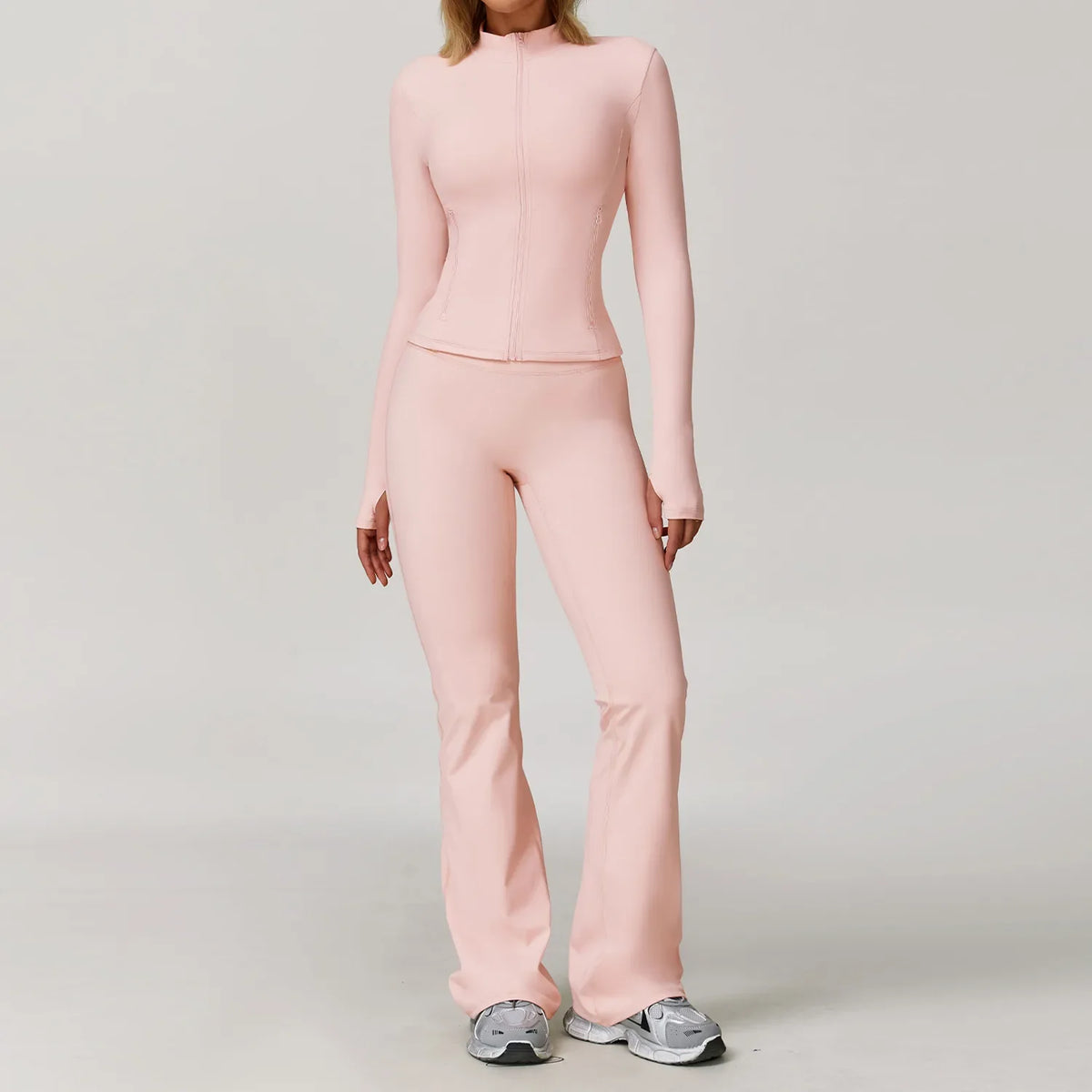 Yoga Set Seamless Long Sleeve Quick-Dry