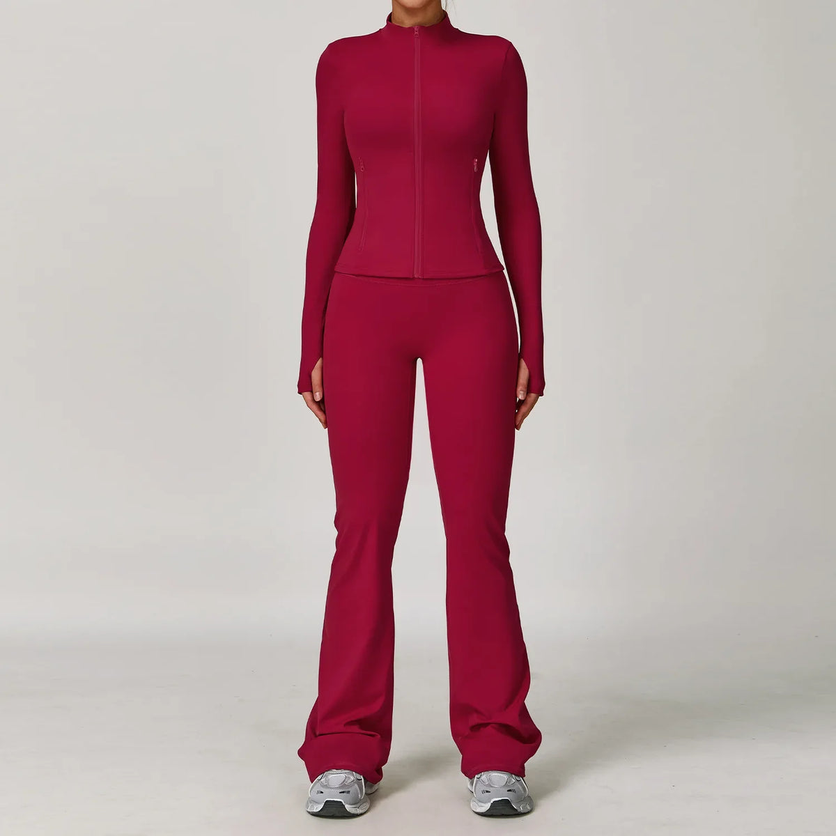 Yoga Set Seamless Long Sleeve Quick-Dry