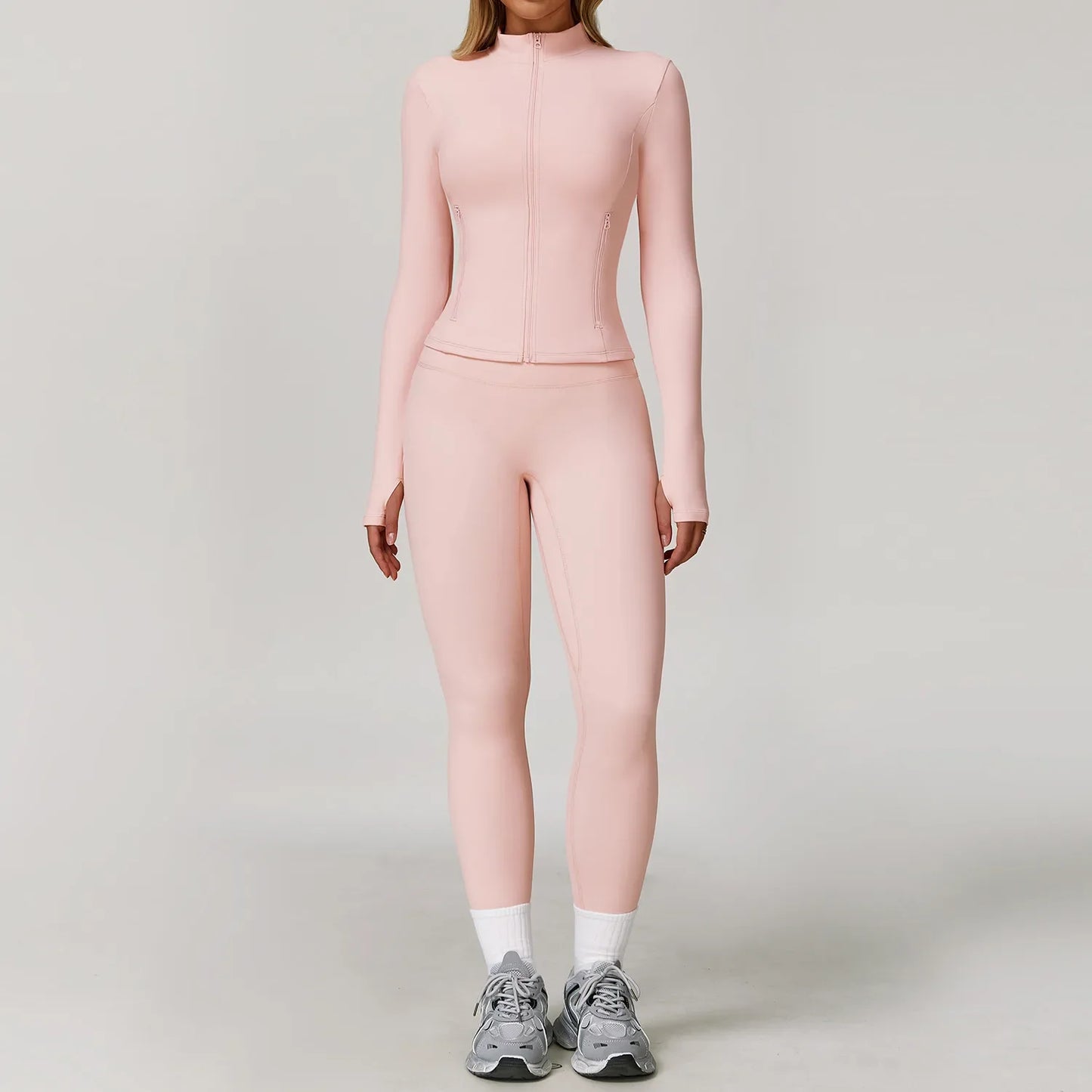 Yoga Set Seamless Long Sleeve Quick-Dry