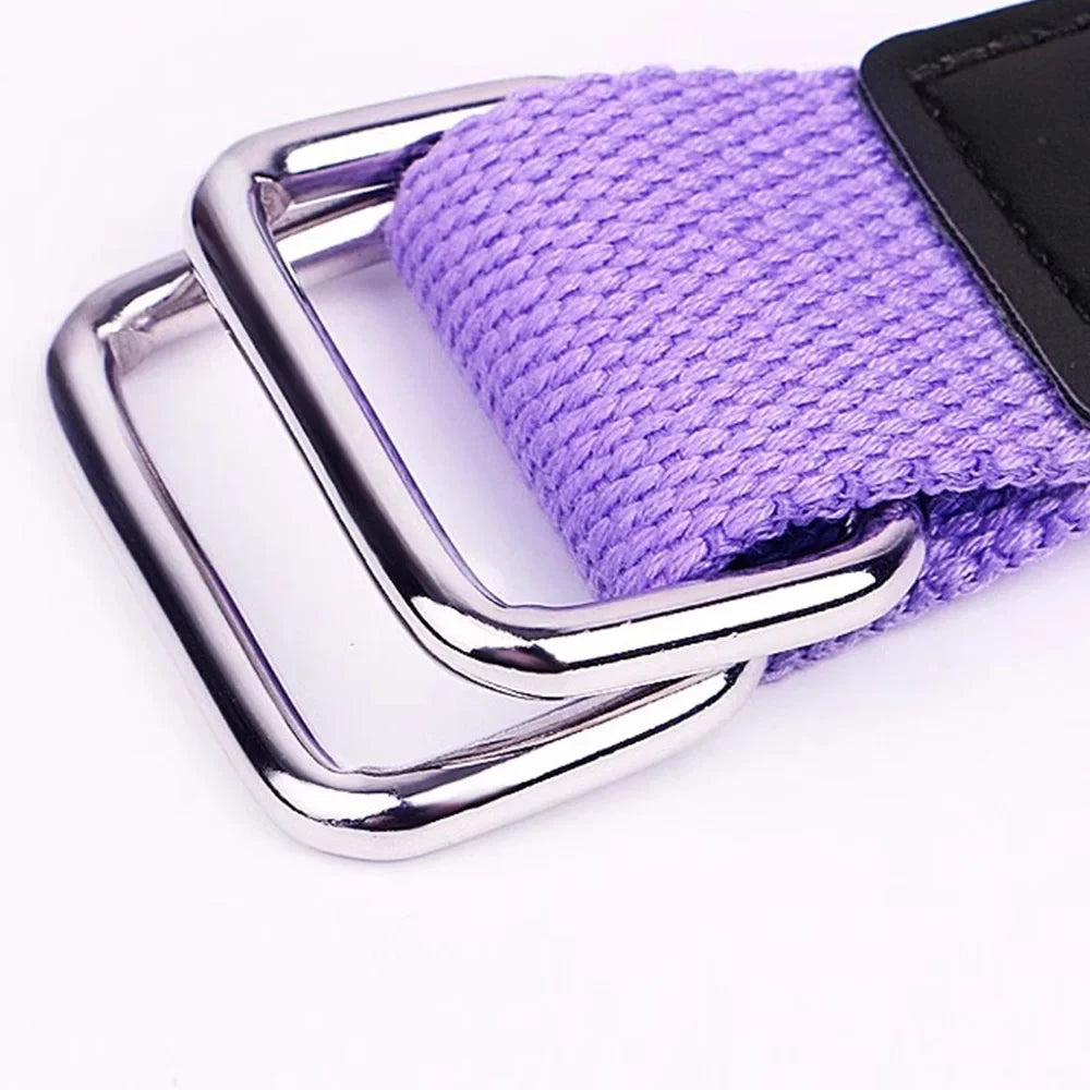 Yoga Strap Adjustable Metal Buckle Slip-Free