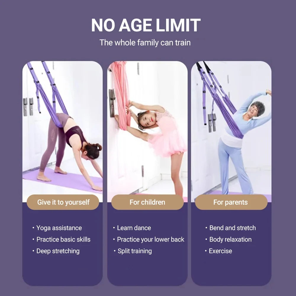 Yoga Strap Adjustable Metal Buckle Slip-Free