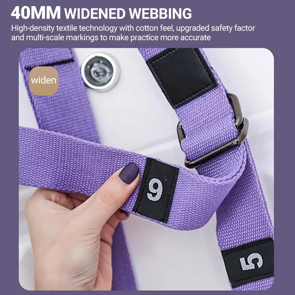 Yoga Strap Adjustable Metal Buckle Slip-Free