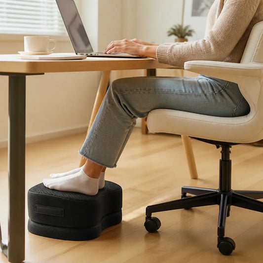 Adjustable Contoured Memory Foam Under-Desk Footrest