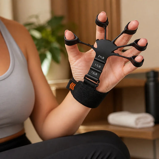 Adjustable Portable Silicone Finger and Hand Trainer (6-Level Resistance)