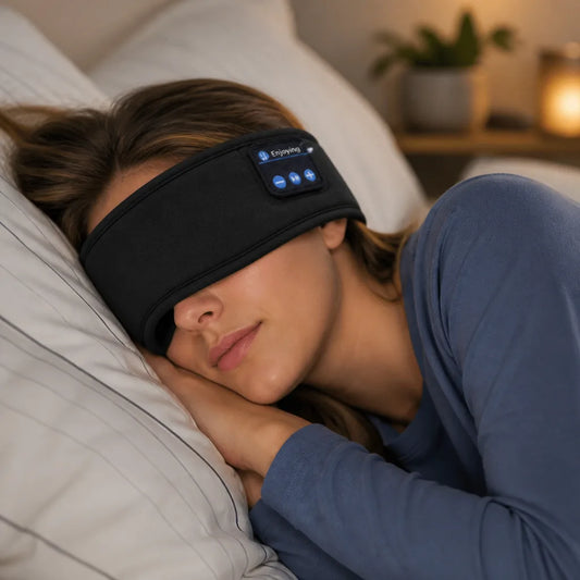 Bluetooth Sleep Mask with Integrated Earbuds (12+ Hour Battery)