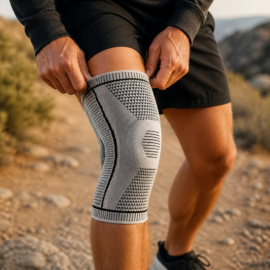 Breathable Non-Slip Targeted Knee Compression Sleeve with Side Stabilizers