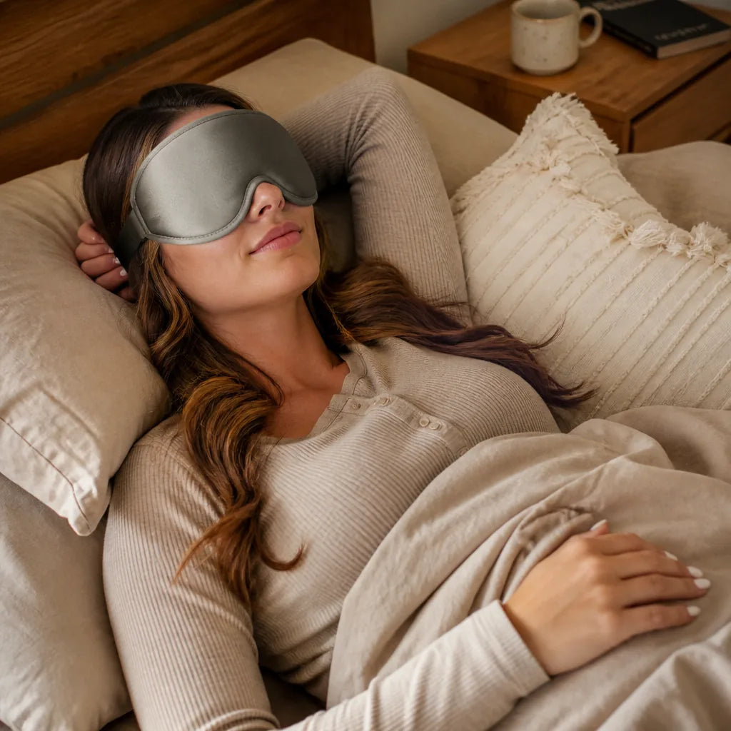 Contoured Silk Sleep Mask With Adjustable Strap