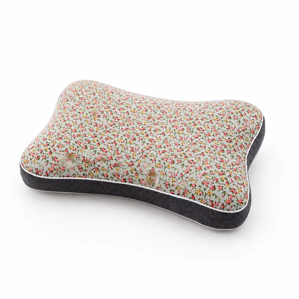 Ergonomic Floral Hypoallergenic Neck Pillow (Removable Washable Cover)