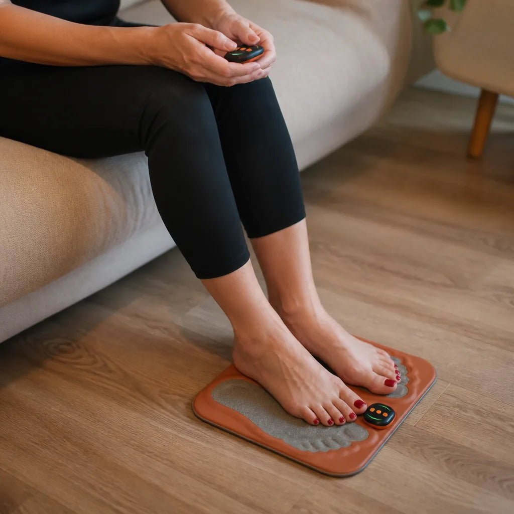 Foldable Foot Pad With Remote for Neuropathy Foot Stimulator (USB-C Rechargeable)