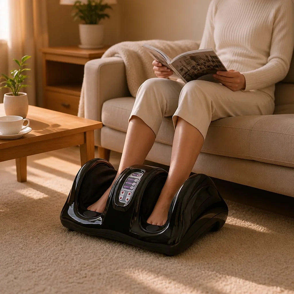 Heated Foot Massager with Customizable Speed and Intensity