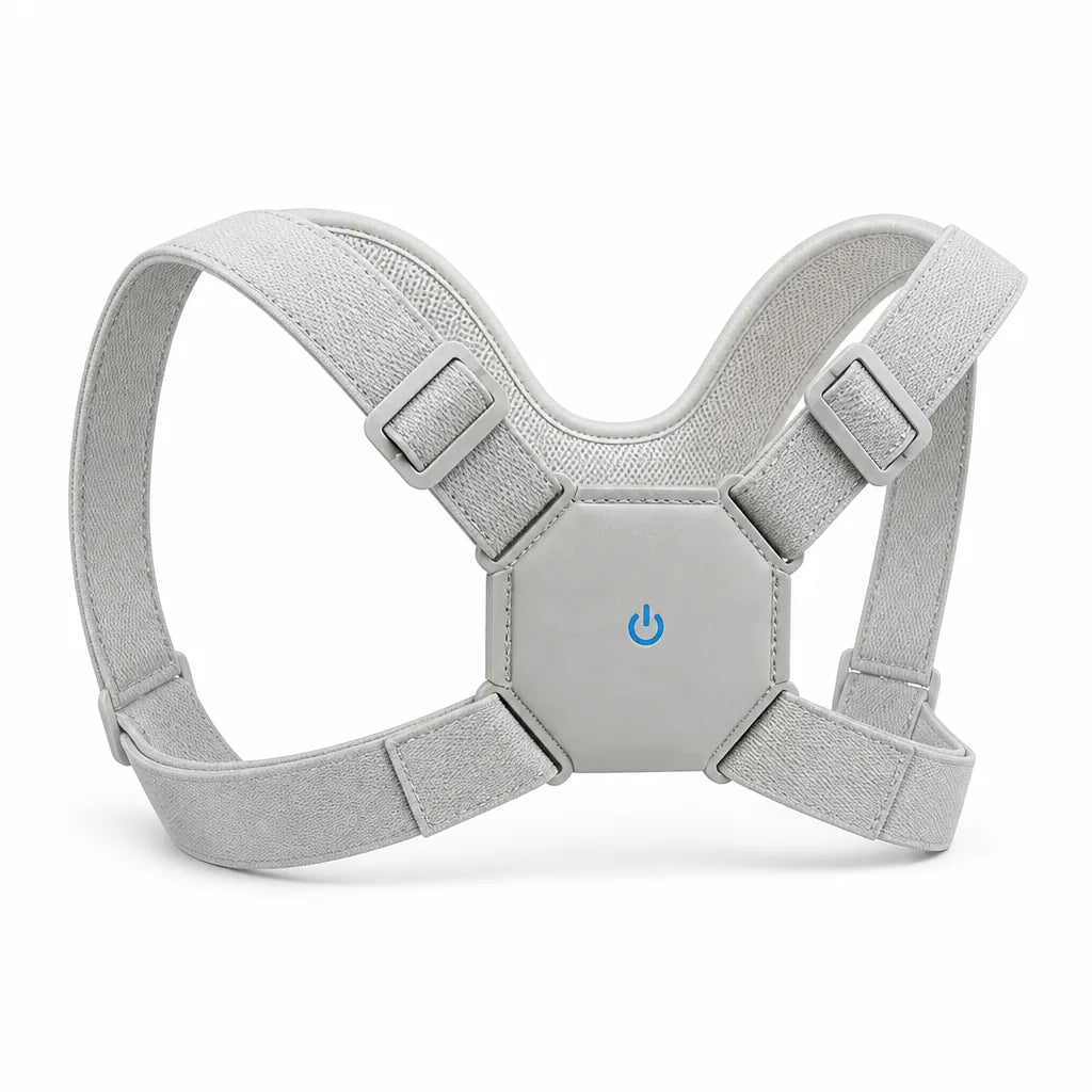 Integrated Vibration Sensor Posture Brace With Adjustable Straps