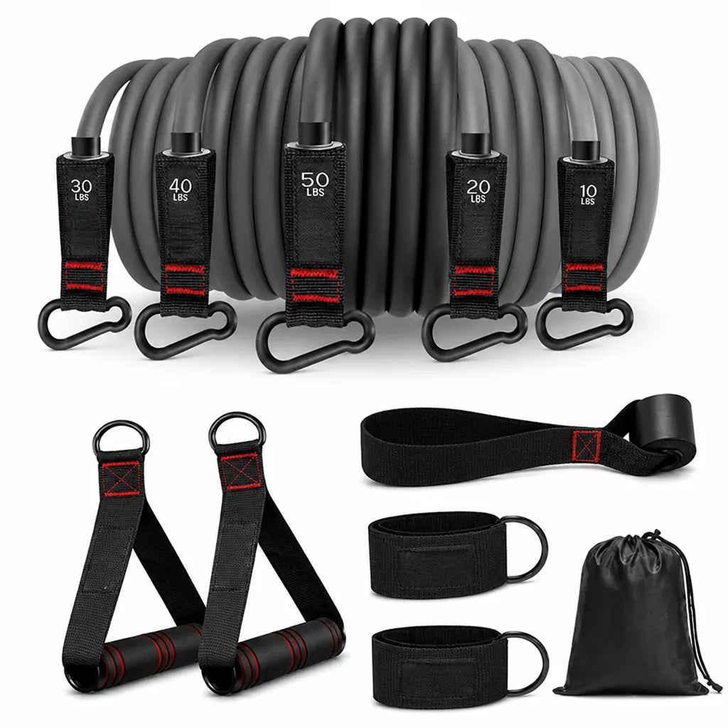 Padded Handles, Ankle Straps, Door Anchor Resistance Tire Set (Set of 2)
