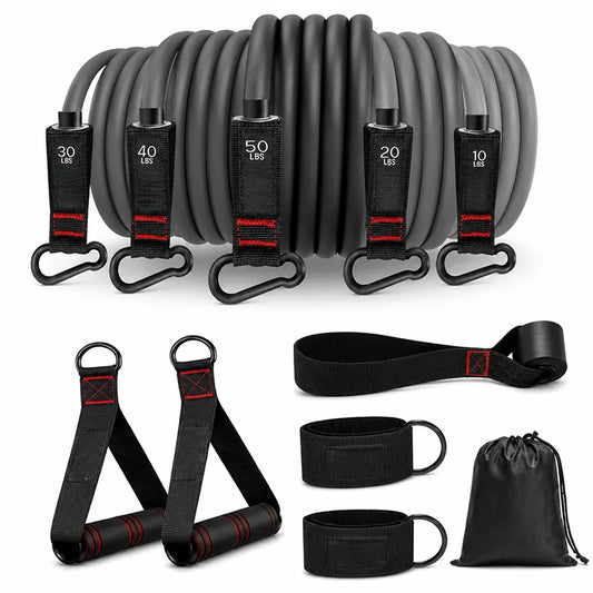 Padded Handles, Ankle Straps, Door Anchor Resistance Tire Set (Set of 2)