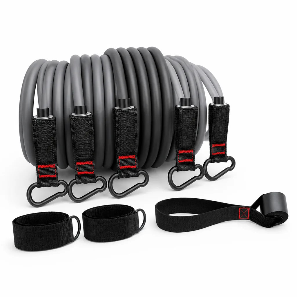 Padded Handles, Ankle Straps, Door Anchor Resistance Tire Set (Set of 2)
