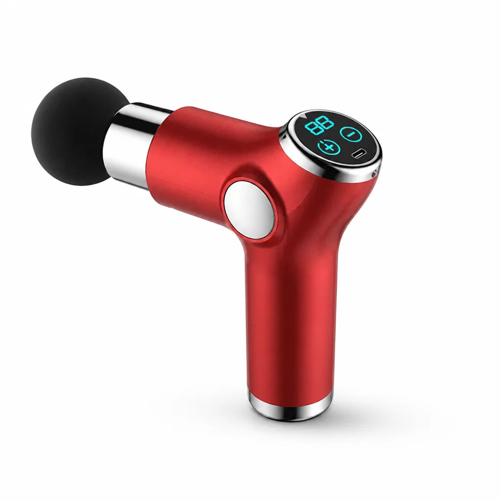 Portable Handheld Vibrational Massage Gun (Rechargeable, 1-Hour Battery)
