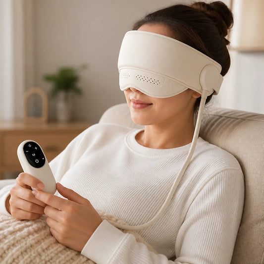 Rechargeable Heated Compress Eye Massager (Adjustable Fit)
