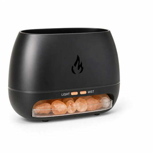 Ultrasonic Himalayan Salt Crystal Base Humidifier and Diffuser
